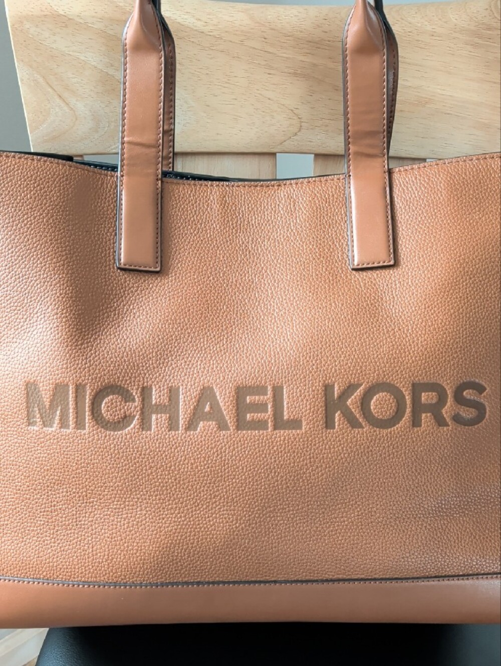 Michael Kors Cooper Logo Embossed Leather Tote/Shoulder Bag NWOT - Picture 8 of 12